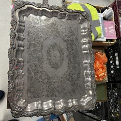 Beautiful Large Serving Tray / Silver Plated $ 75