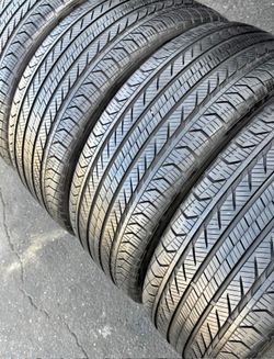 235/50/19 continental vendo un set de llantas usadas excelente condiciones de vida las 4 ✅🤩I am selling a set of used tires, all 4 in excellent livin