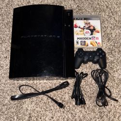 SONY PLAYSTATION 3 PS3 BACKWARDS COMPATIBLE CONSOLE WITH VIDEO GAME & CONTROLLER