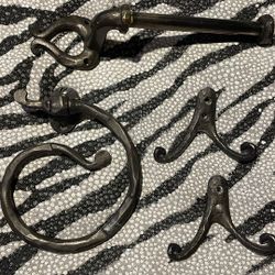 Hammered Steel Bathroom Hardware Set