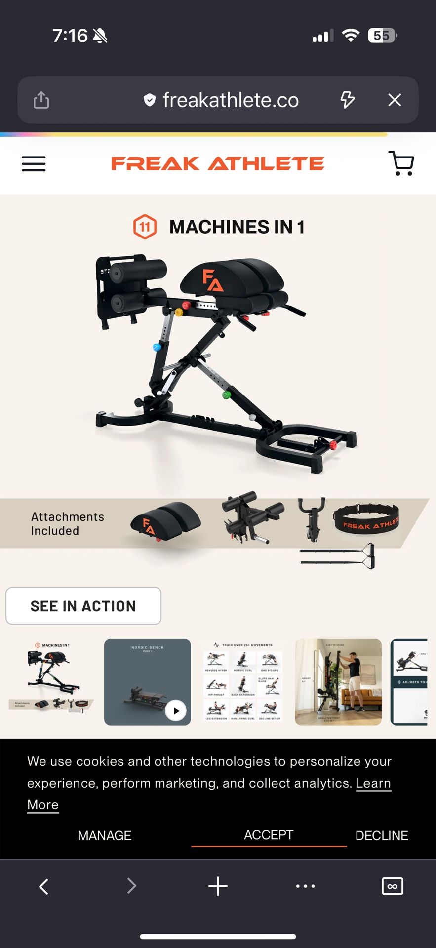 Freak athlete hyper Pro Workout Gym Machine With Attachments