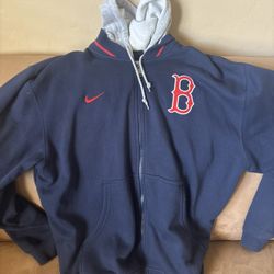 Men’s Medium Authentic Nike Red Sox Zip Up Hoodie 