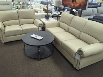 LEATHER COUCH AND LOVESEAT SET