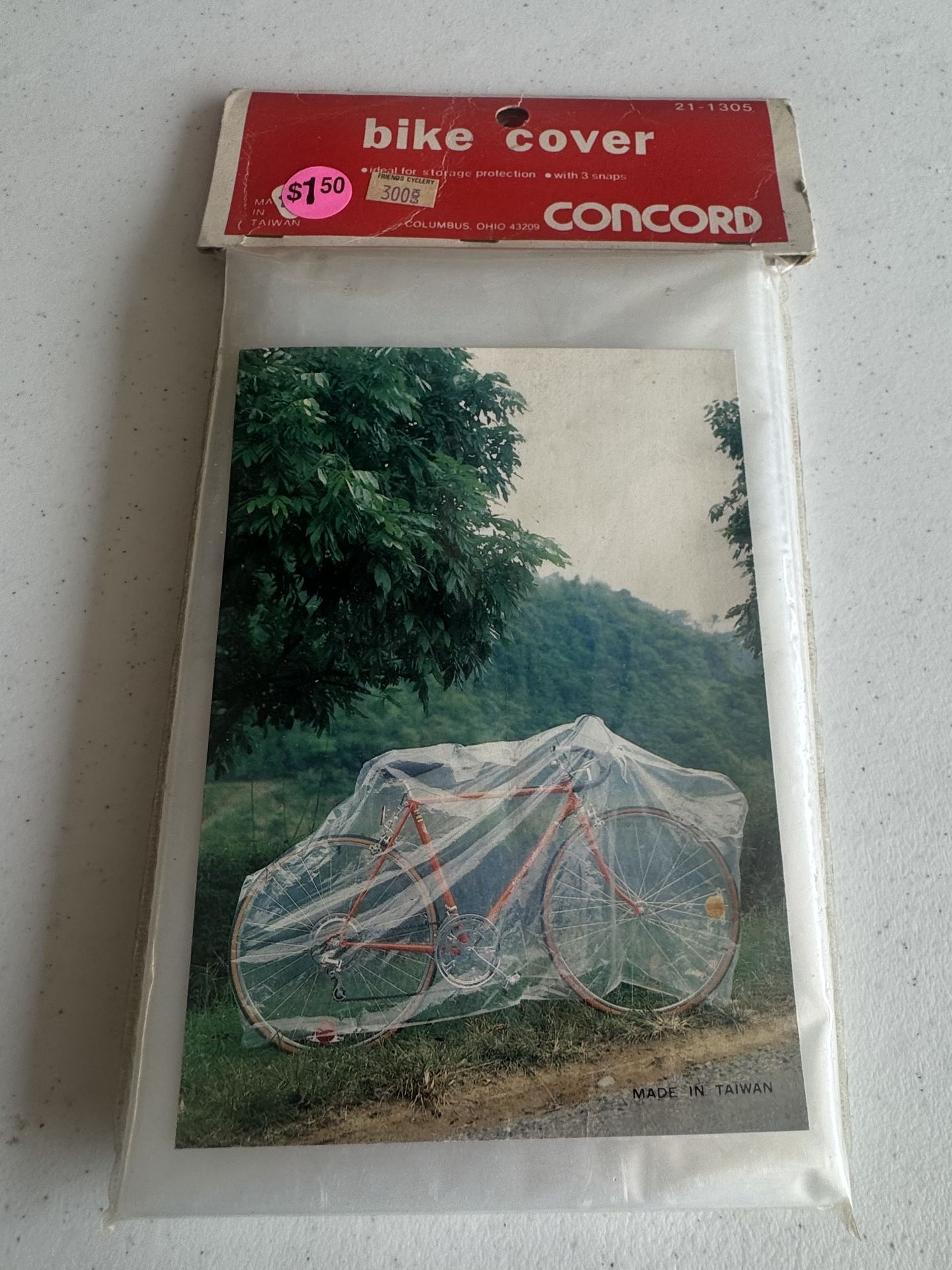 Concord Bike Cover with 3 snaps-New-$1.50 