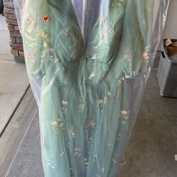 New- Green Whimsical Dress