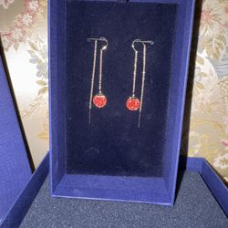 Swarovski Crystal Drop Earrings New With Box