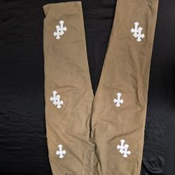 Khaki Chrome Hearts Carpenter Pants 