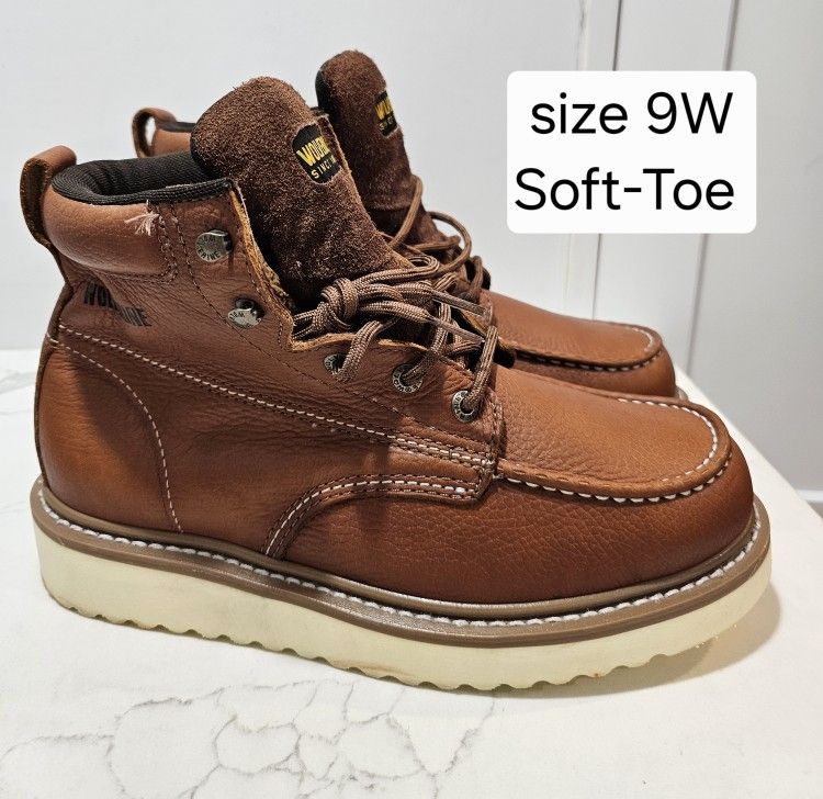 Wolverine Soft Toe Work Boots Size 9