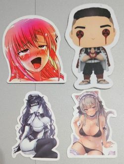 Custom Anime Naruto Sasuke Demon Slayer Mix Sticker And 3 Hentai Anime Stickers