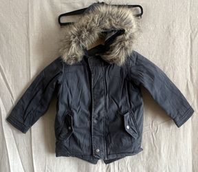 Boys Grey Winter Jacket Size 4T 4A