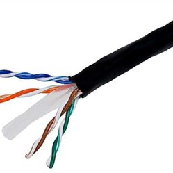 Monoprice Cat6 Ethernet Bulk Cable - Stranded, 550Mhz, UTP, 24AWG, 1000 Feet, Black
