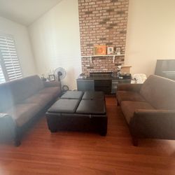 Sofa, Ottoman, and TV Stand For Sale