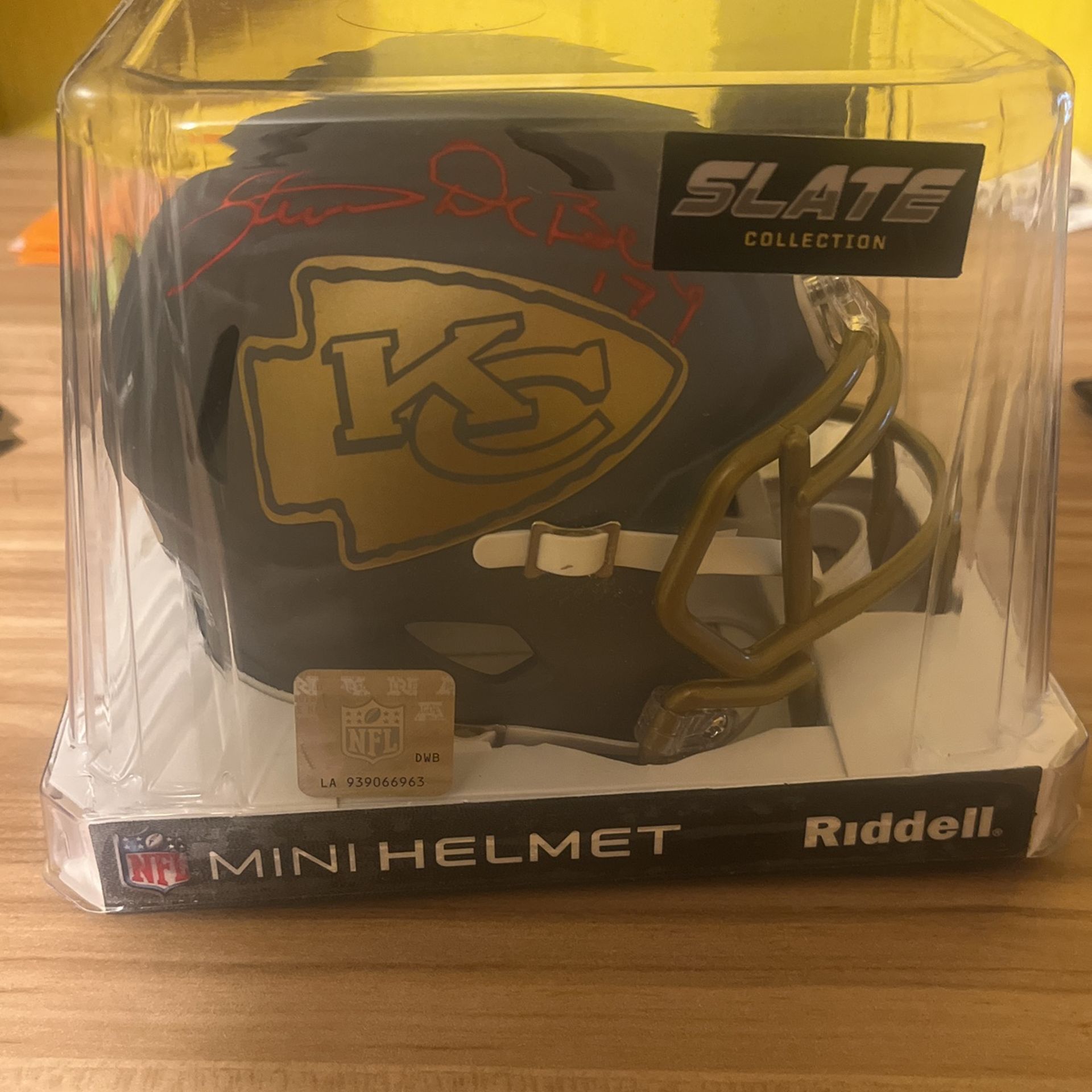 Steve Deberg Signed Chiefs Helmet 