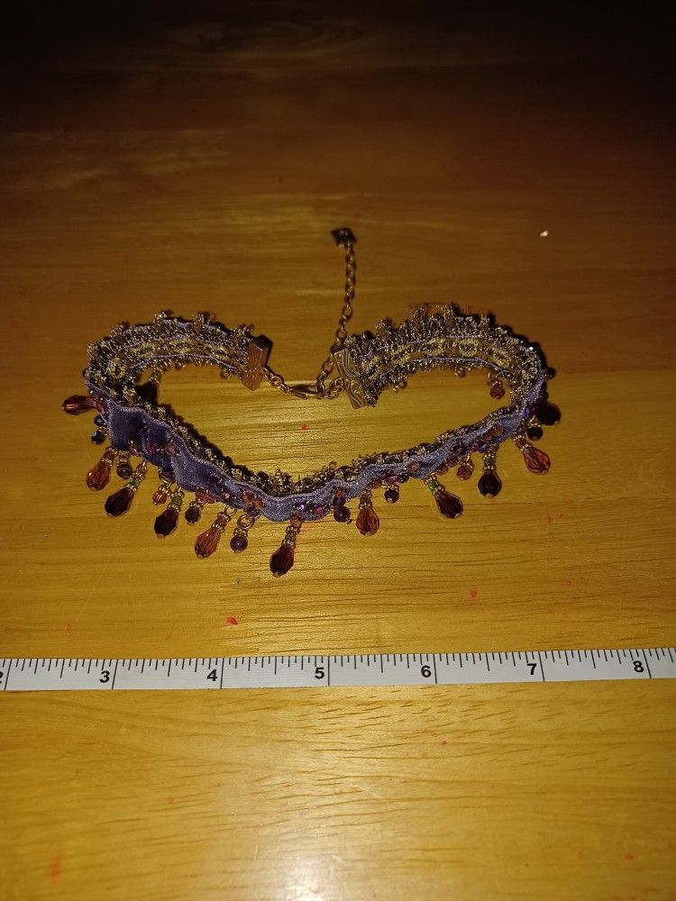 RLL Purple & Gold Choker Necklace