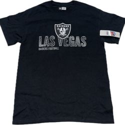 Las Vegas Raiders Football Black T Shirt Mens Medium New 