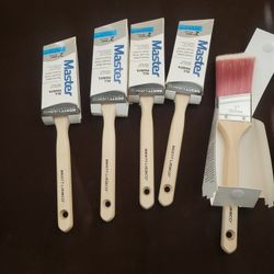 5 - Master Paint Brushes 2" Angle For  20.00 