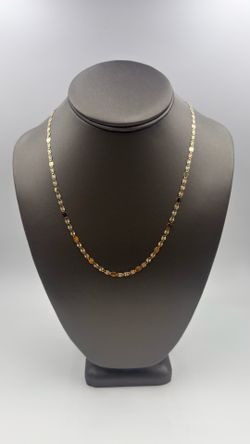 10KT GOLD TRI-COLOR 23” VALENTINO LINK CHAIN 4.3GR