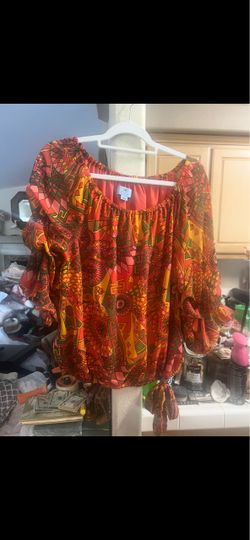 Off-Shoulder Printed Boho Blouse