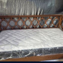 New Wood Lattice Design Daybed with Trundle Twin Size