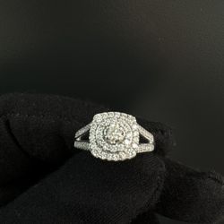 10K WHITE GOLD 0.50CTW ENGAGEMENT RING