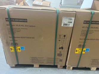 Black Diamond BDGF-ES35/NG 15.5" Floor Model Gas Deep Fryer, Full Pot, Natural Gas, 35 Ibs, 65,000 BTU