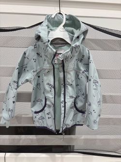 Unisex H&M long sleeve blue jacket size 3-4 outwear read description windbreaker hooded top   Need to replace zip!!!! NEED TO REPLACE ZIP !!!!  Or fix