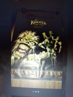 Vtg Rare Yr 2000 Huge Knott's Scary Farm Poster