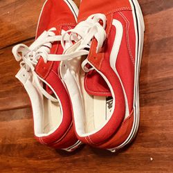 Red Vans Men’s Size 10