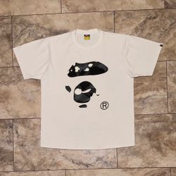 BAPE Glow Camo Ape Face Tee White/Black Size XL