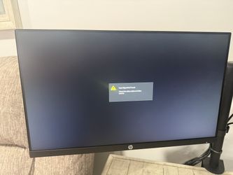 HP dual computer monitors with desktop stand