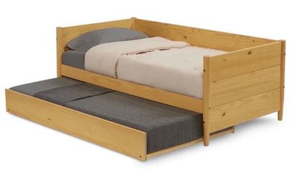 Solid wood Twin trundle bed