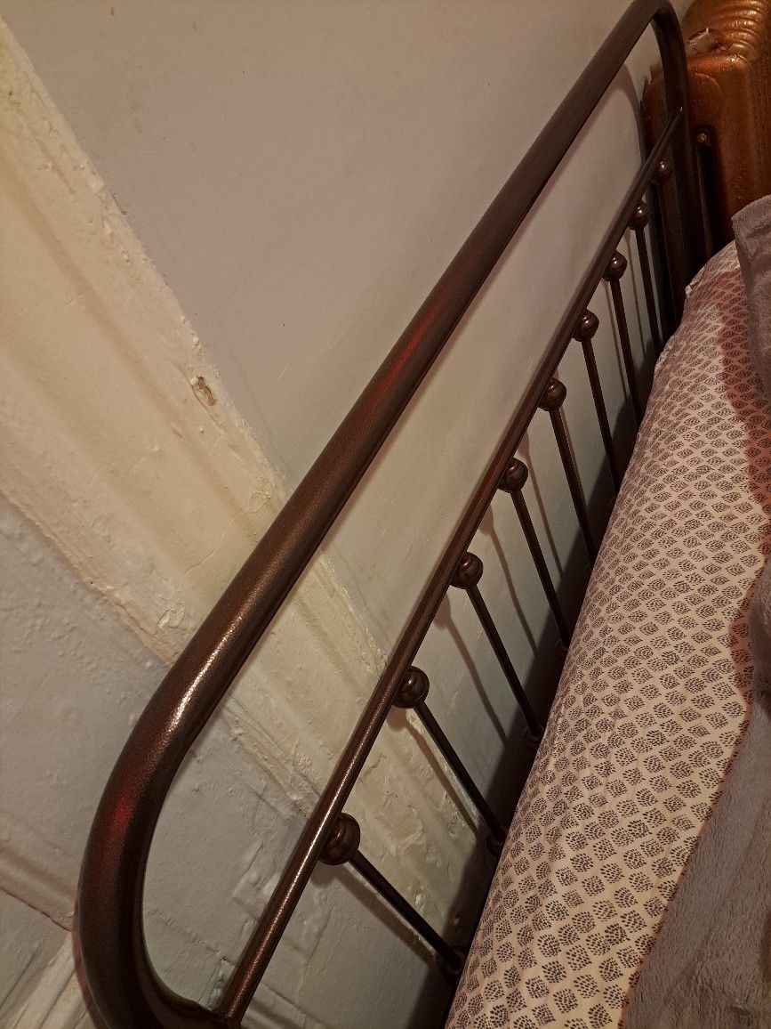 Golden Brown Queen Size Bed Frame. No Scratches