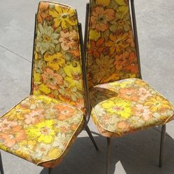 70's style vintage chairs , set of 6 