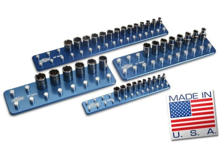 Westling Machine Billet 4pc Metric Socket Tray/Organizer Set