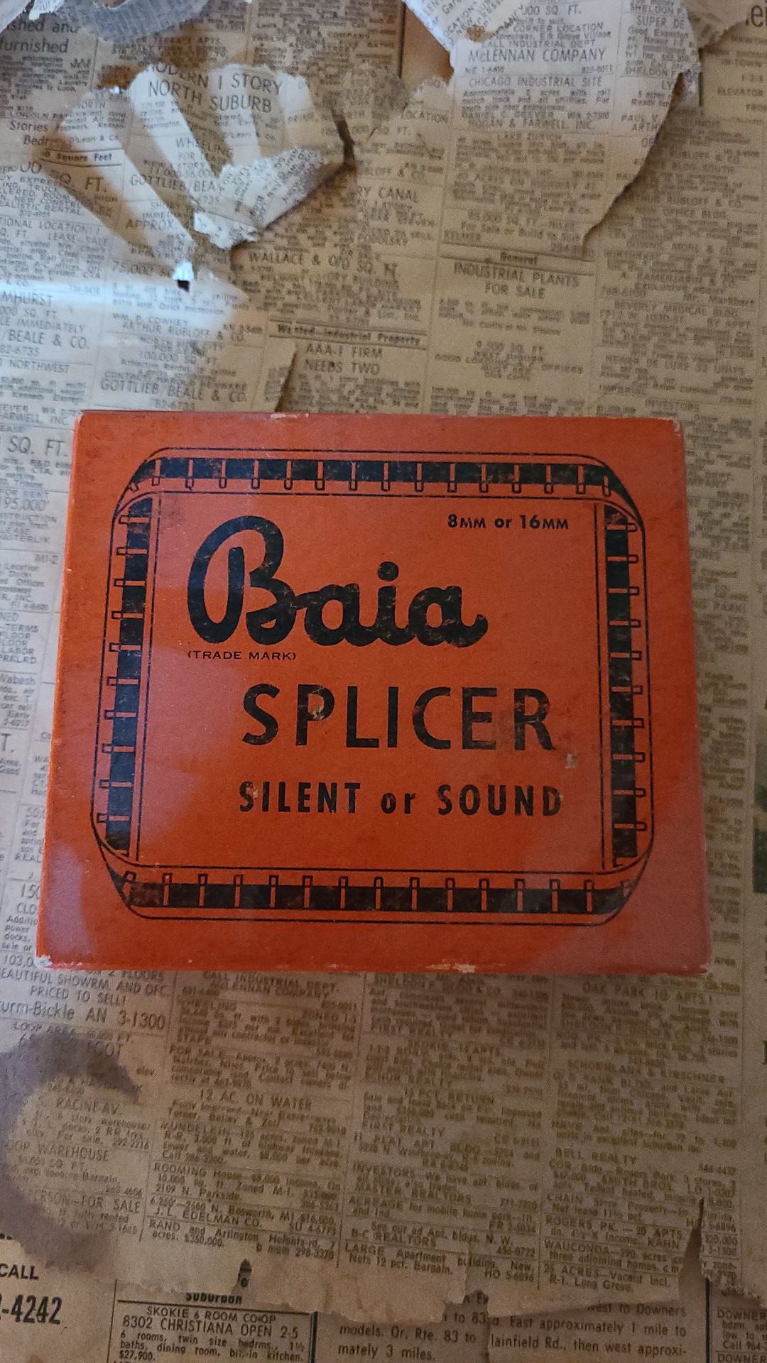 Vintage Baia Film Splicer Silent or Sound 8mm or 16mm