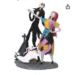 Jack Sally and Zero Nightmare Before Christmas Figurine