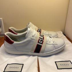 Men’s Designer Gucci Ace Stripe Sneakers Size 13.5