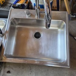 Sink And Commercial Grade Faucet 