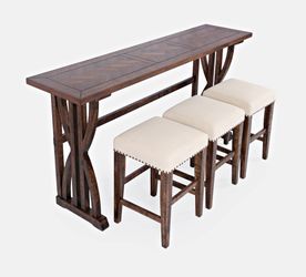 Fairview Oak 4pc Sofa Console Set