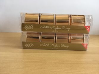Gold/Copper Napkin Rings (Set of 8)