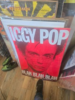Iggy pop stunning vintage punk poster