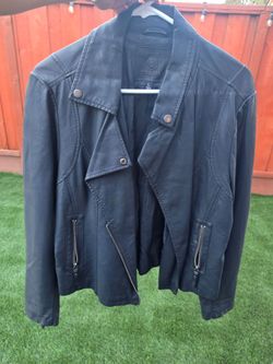 Max studio moto-style jacket size L