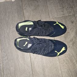 Puma Future Z 3.4 FG/AG soccer cleats in Parisian Night/Fizzy Light/Pistachio colorway. 