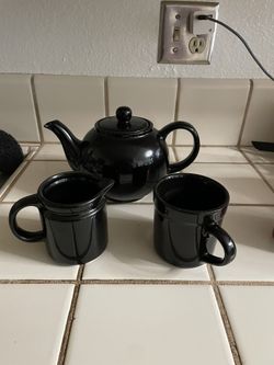 Black Ceramic Tea Set