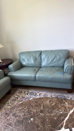 Leather couch & love seat