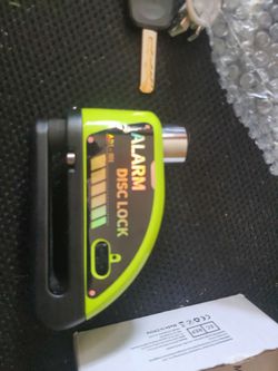 Super tough bike or motorcycle lock with 120db alarm