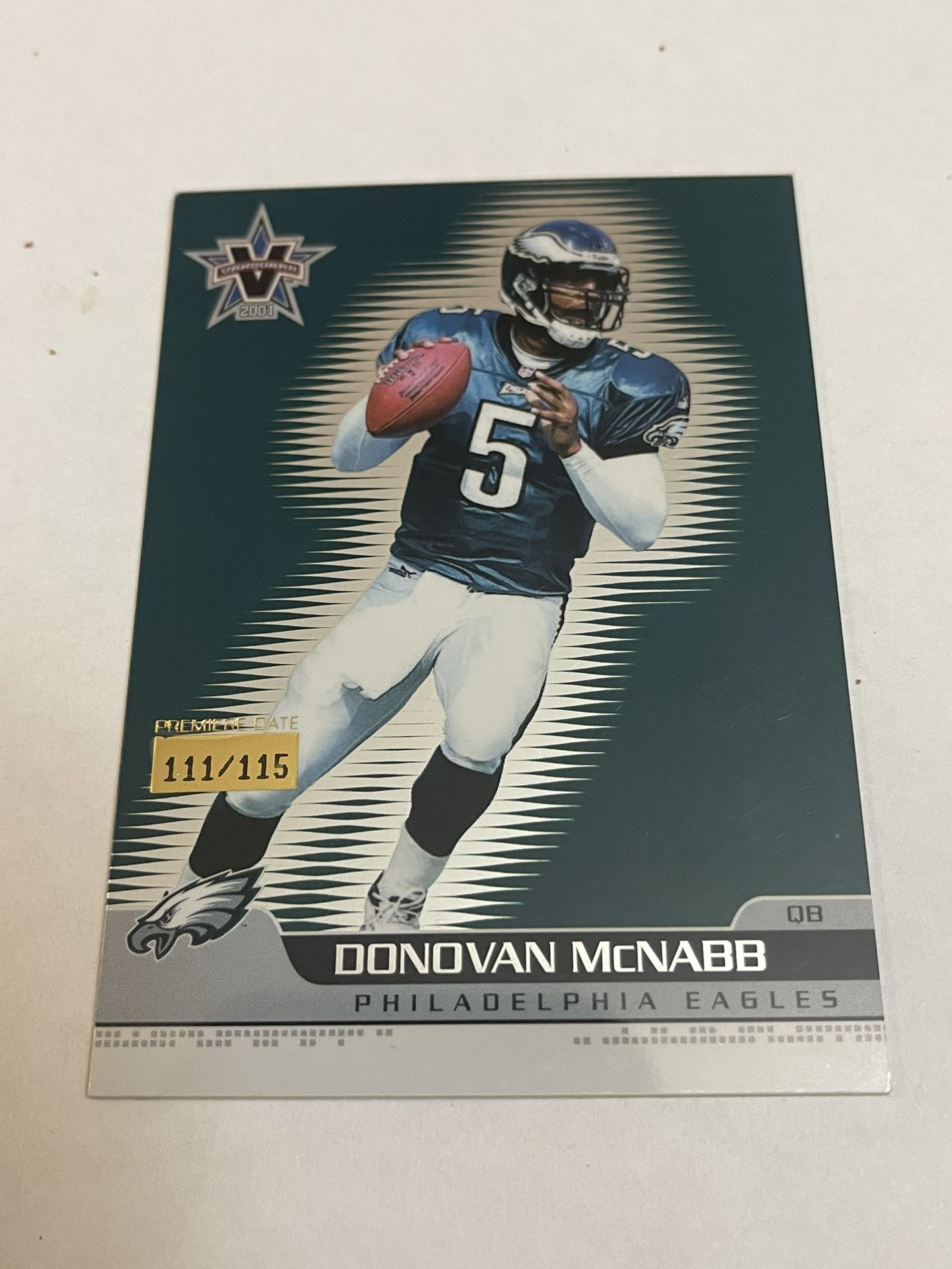 2001 Vanguard Premiere Date #72 Donovan McNabb /115