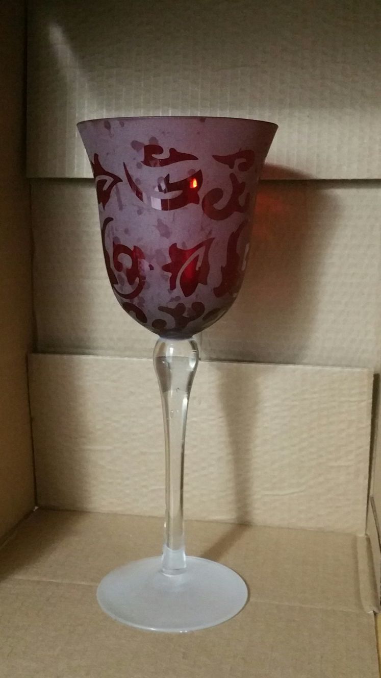 Ruby stained LG goblet