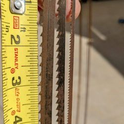3 Bandsaw Blades 80-in - 5 |10 | 18 TPI - Barely Used But, Left In Garage Got Some Rust • Tools, Workshop Equipment, Blades, Woodworking Tools, Equip
