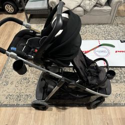 Graco Infant Car seat, Ready2Grow double Stroller And Base Combo 